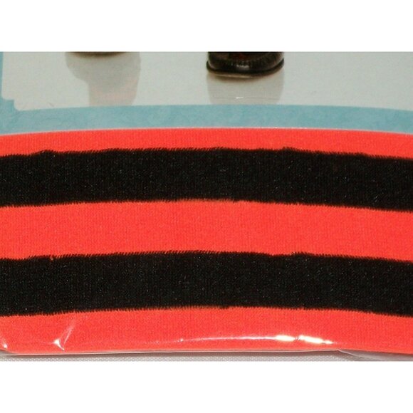 Wonderland Halloween Childs Orange Black Striped Tights Med 7-10 Opaque Girls - Picture 2 of 3